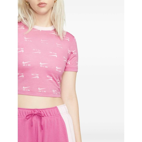 ナイキ レディース プルオーバー トップス Printed short-sleeve \"pink/white\"" top Pink"
