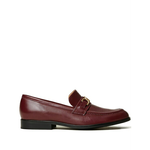 ツイン仕かける レディース スリッポン・ローファー シューズ Oval-t clasp leather loafers Red