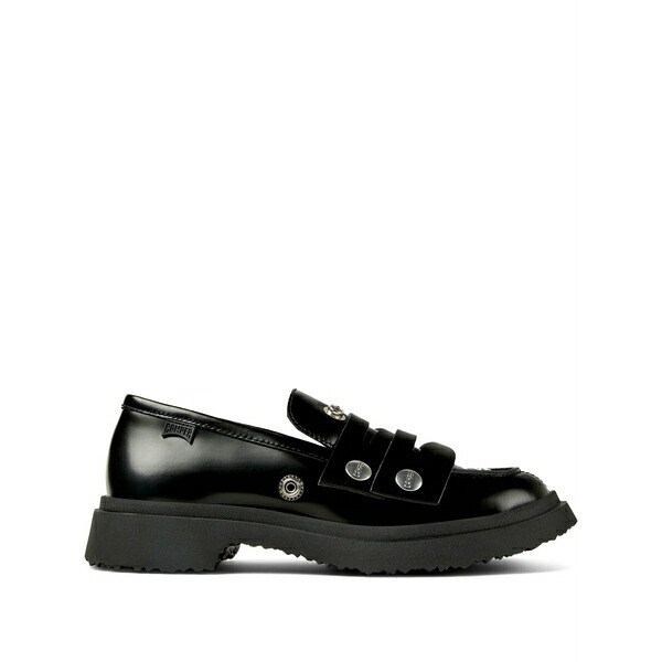 カンペール レディース スリッポン・ローファー シューズ Leather platform loafers Black