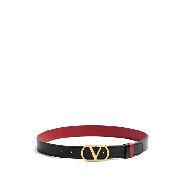 ヴァレンティノ ガラヴァーニ レディース ベルト アクセサリー Vlogo signature reversible belt Black｜asty