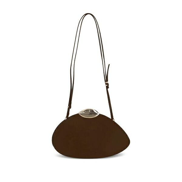 ベネデッタベルジッチーズ レディース ショルダーバッグ 御徒面子 Leather clasp-closure shoulder bag Brown