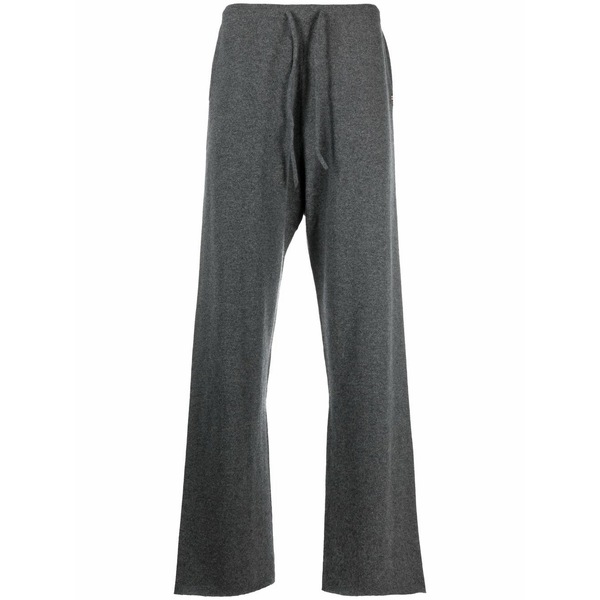 エクストリームカシミア メンズ カジュアルパンツ ボトムス Cashmere-blend straight leg track trousers Grey|asty