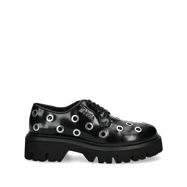 エムエスジイエム メンズ 御召しものシューズ シューズ Stud-embellished oxford shoes Black
