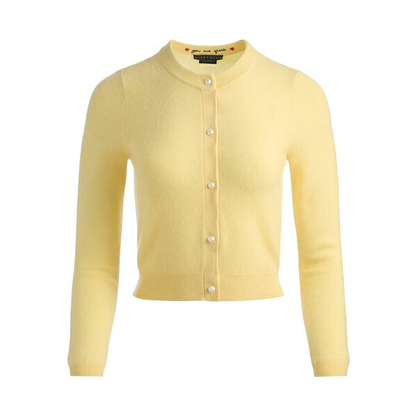 アリス アンド オリビア レディース ジレー アウター Dollie cardigan Yellow