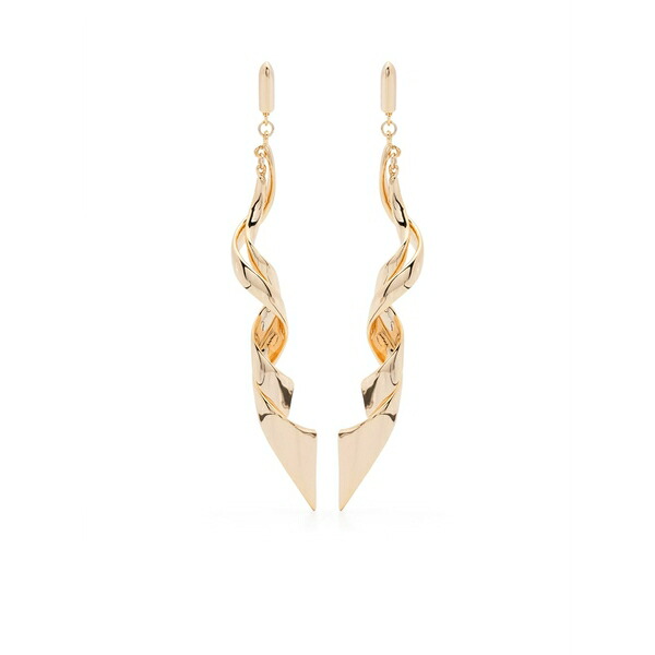 エディーボルゴ レディース ピアス&イヤリング アクセサリー Spiraled ribbon earrings Gold|asty