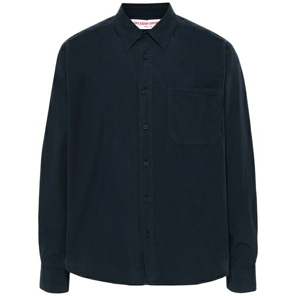 オールバー ブラウン メンズ シャツ トップス Grasmoor gd cotton shirt Blue|asty