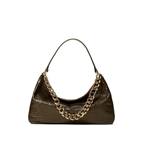 ツインセット レディース ショルダーバッグ バッグ Liliane crocodile-effect chain shoulder bag Black