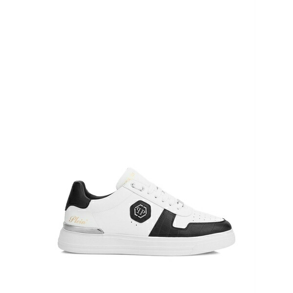 フィリップ飾り気の無い メンズ スニーカー シューズ T-rex logo-plaque sneakers  White