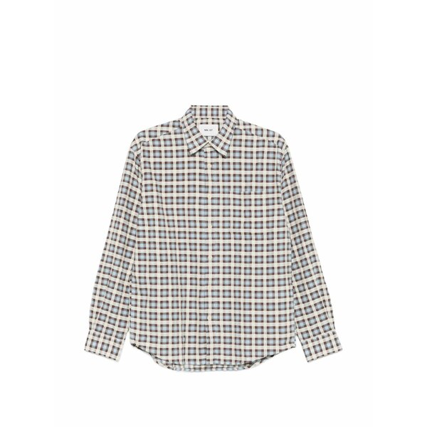 エヌエヌ77 メンズ プルオーバー トップス Deon check shirt Blue