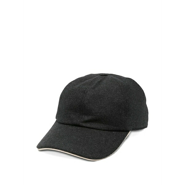 イレブンティ メンズ 鳥打ち帽 付属物 Curved-peak wool-blend baseball cap Black