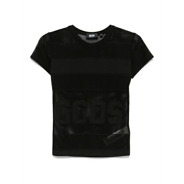 ジーシーディーエス レディース プルオーバー トップス Logo net t-shirt Black
