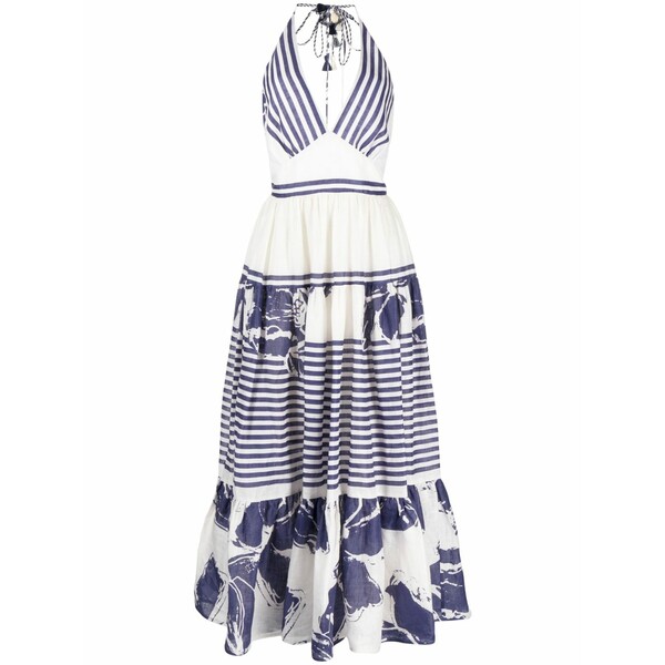 シルヴィア チェラッシ レディース ワンピース トップス Valerie floral stripes-print dress Neutrals｜asty