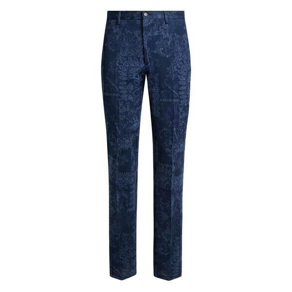 エトロ メンズ カジュアルパンツ ボトムス Cotton jacquard trousers Blue｜asty