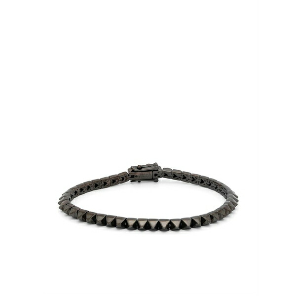 エディーボルゴ メンズ ブレスレット・バングル・アンクレット アクセサリー Pyramid tennis bracelet Grey｜asty