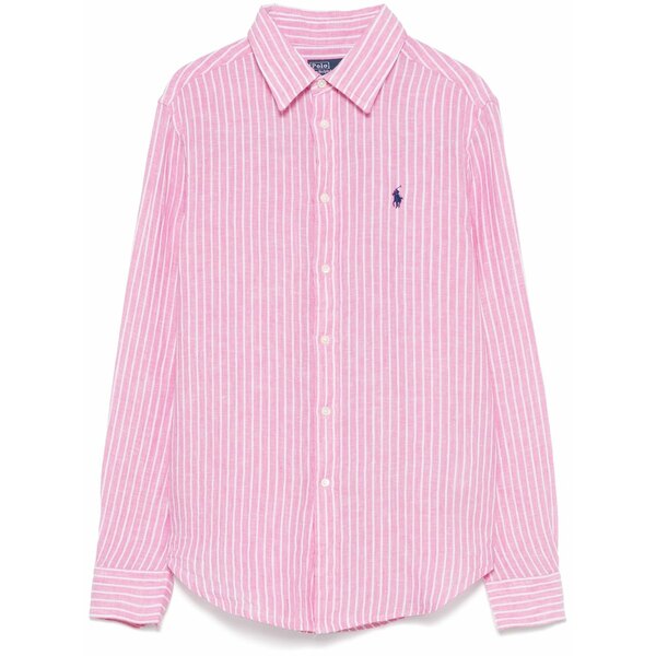 ラルフローレン レディース シャツ トップス Striped shirt Pink|asty