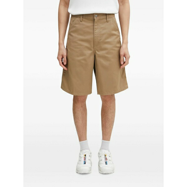 カーハート メンズ カジュアルパンツ ボトムス Simple logo-patch shorts Neutrals|asty