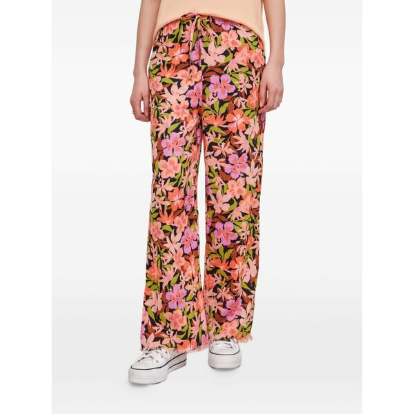ビラボン レディース カジュアルパンツ ボトムス Floral-print pants Black｜asty