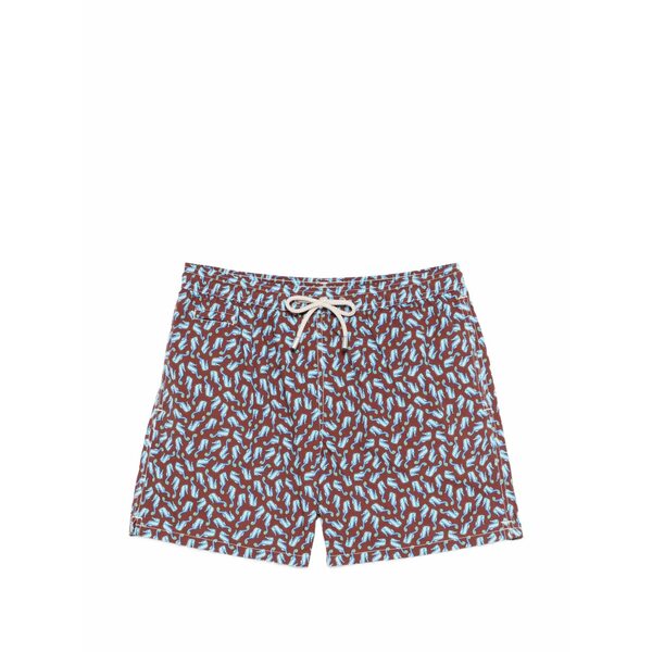 エムシーツーセイントバース メンズ カジュアルパンツ ボトムス Seahorse-print swim shorts Brown｜asty