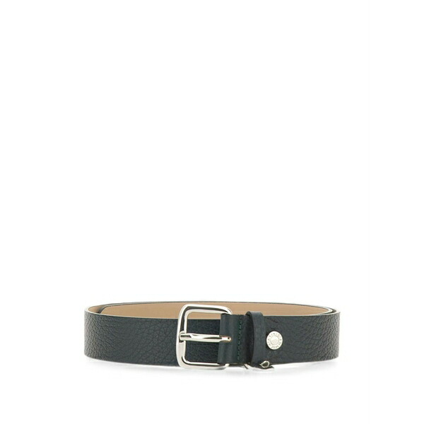 ジャンニ・キアリーニ レディース ベルト アクセサリー Maxi-grain calf leather square-buckle belt Green｜asty