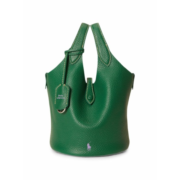 ラルフローレン レディース トートバッグ バッグ Polo play leather tote bag Green|asty