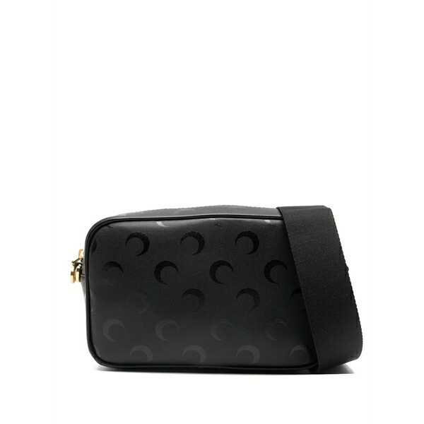 マリーン セル レディース ショルダーバッグ バッグ Marine serre moon print satchel Black|asty