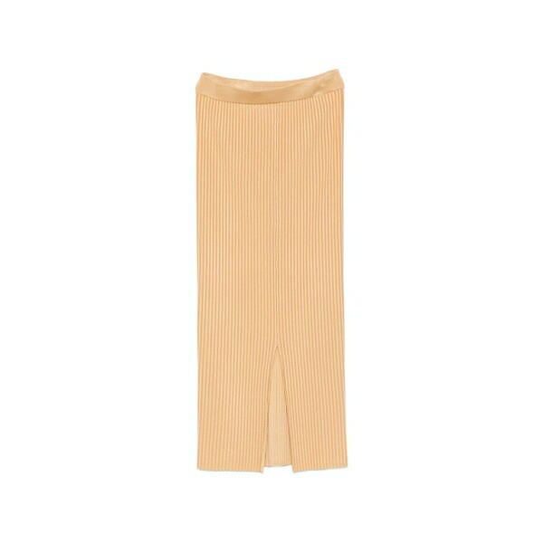 バイマレンバーガー レディース スカート ボトムス Octo ribbed front-slit maxi skirt Brown｜asty