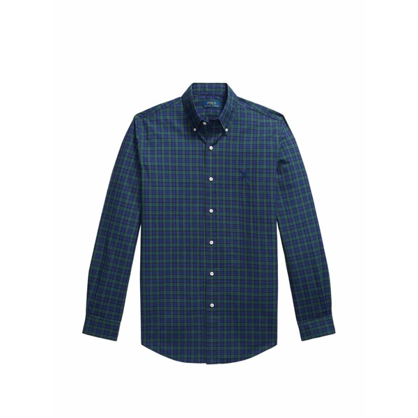 ラルフローレン メンズ シャツ トップス Check-print button-down shirt Blue|asty