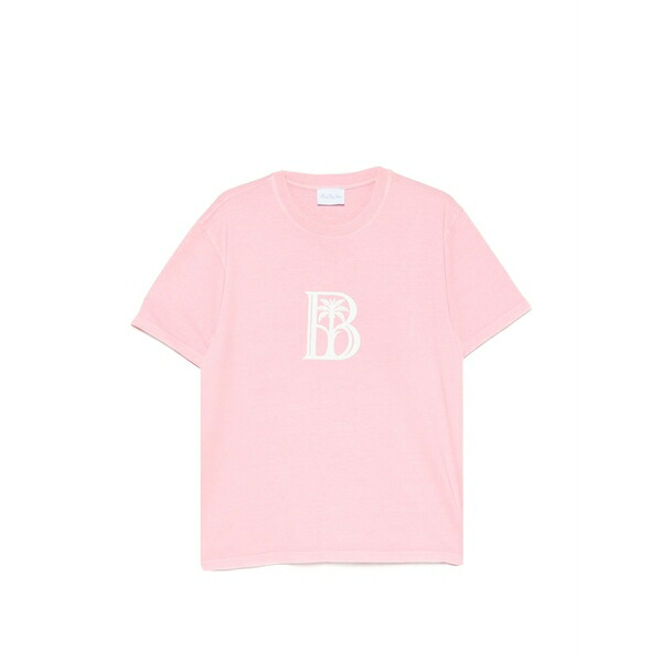 ブルー スカイ イン メンズ Tシャツ トップス Palm-logo t-shirt Pink|asty