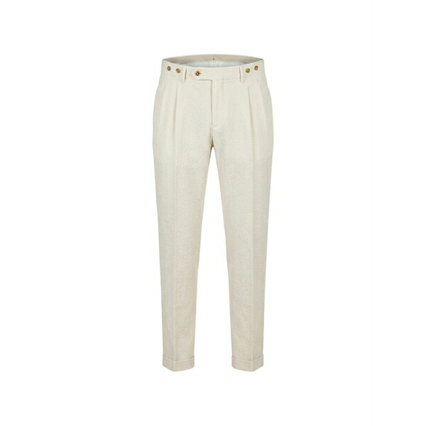 ベルウィッチ メンズ カジュアルパンツ ボトムス Pleated-detail trousers Neutrals|asty