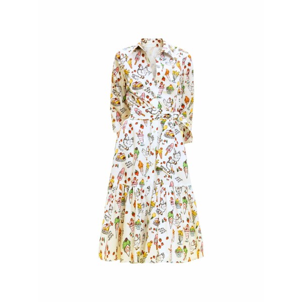 アレッサンドロエンリケス レディース ワンピース トップス Graphic-print tiered mini dress White｜asty