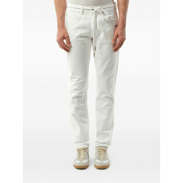 オフホワイト メンズ デニムパンツ ボトムス Slim-fit jeans White|asty