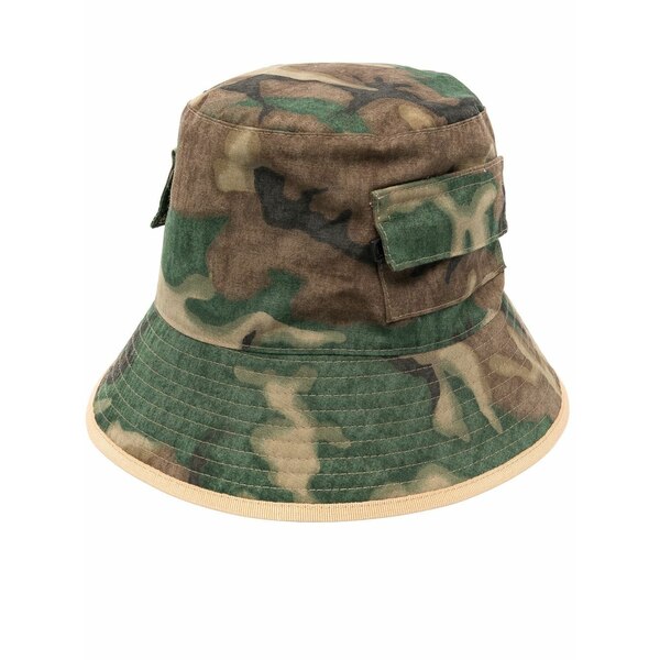 ディースクエアード メンズ 帽子 アクセサリー Camouflage-print bucket hat Green|asty