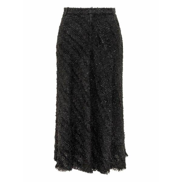 イロ レディース スカート ボトムス Sparkle-fringed skirt Black｜astyスカート