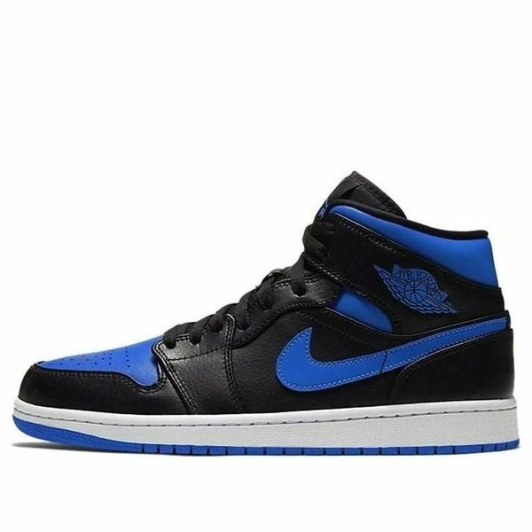 Jordan ジョーダン メンズ スニーカー 【Air Jordan 1 Mid \u0027Black Hyper Royal\u0027 554724-068】  大いさ US_M_14 メンズ靴-靴