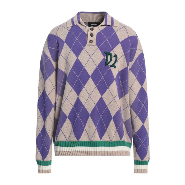 【貨物輸送無料】 ディースクエアード メンズ 編み物\u0026ティーシャツ アウター Sweaters Purple