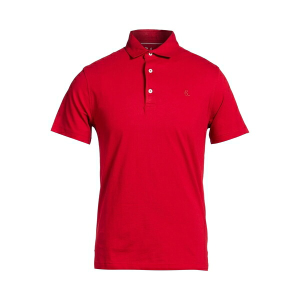 【送料無料】 ハーモント & ブレイン メンズ Tシャツ トップス Polo shirts Red｜asty