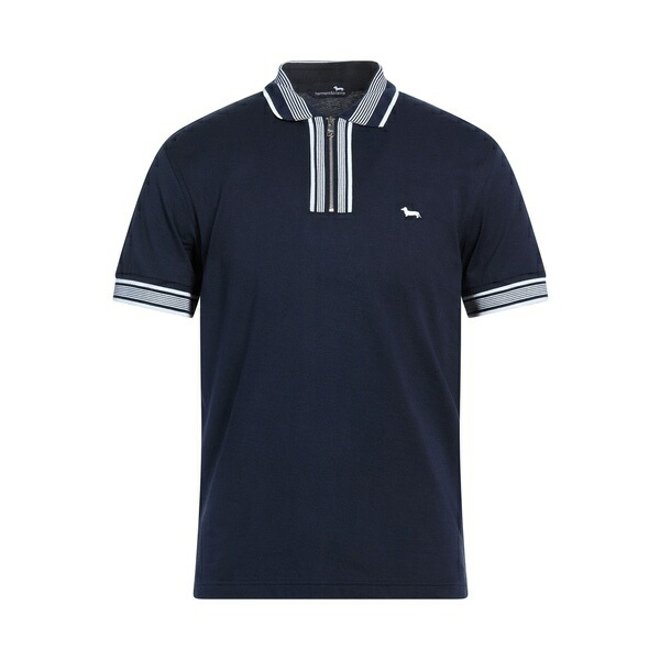 【送料無料】 ハーモント & ブレイン メンズ Tシャツ トップス Polo shirts Blue|asty