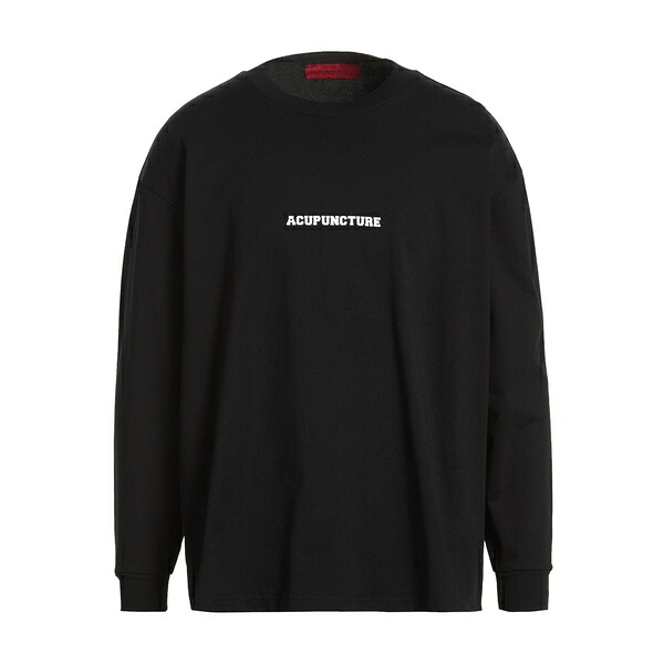 【貨物輸送無料】 アキュパンクチャー メンズ プルオーバー トップス T-shirts Black