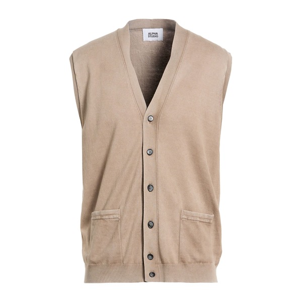 【貨物輸送無料】 アルファス テューディオ メンズ ジレー アウター Cardigans Beige