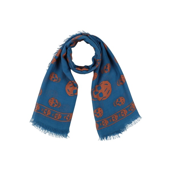 【貨物輸送無料】 マックイーン メンズ えり巻き・袈裟・えり巻き 付属物 Scarves Blue
