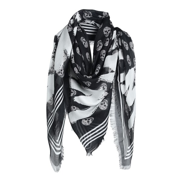 【貨物輸送無料】 マックイーン メンズ 消音装置・袈裟・えり巻き 添え物 Scarves Black