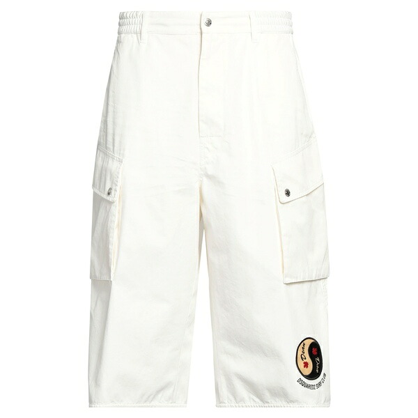 【貨物輸送無料】 ディースクエアード メンズ 心地好いズボン下 ボトムス Shorts \u0026 Bermuda Shorts White