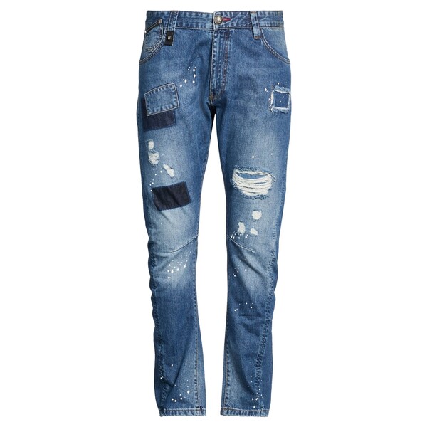 【貨物輸送無料】 フィリップ飾り気の無い メンズ ジーンズズボン下 ボトムス Jeans Blue