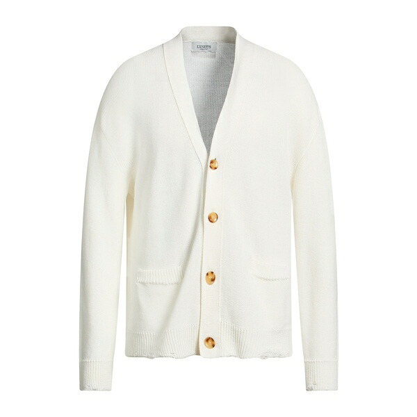 【貨物輸送無料】 ラネウス メンズ ジレー アウター Cardigans White