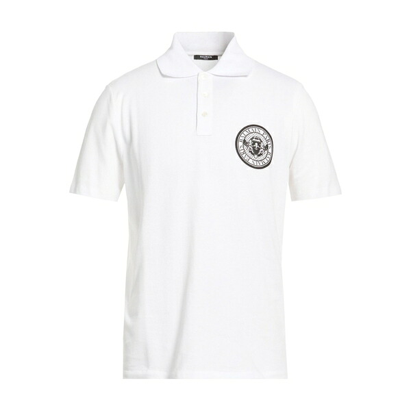 【送料無料】 バルマン メンズ Tシャツ トップス Polo shirts White｜asty 88,990円
