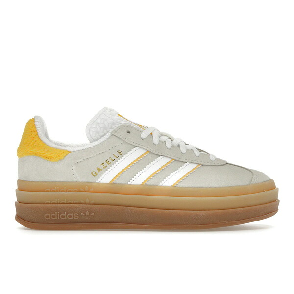 adidas アディダス レディース スニーカー 【adidas Gazelle Bold Ivory Bold Gold (Women's)】 サイズ US_7(24.0cm) Ivory/White/Bold Gold|asty
