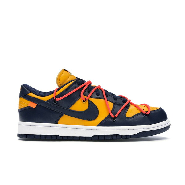 Nike ナイキ メンズ スニーカー 【Nike Dunk Low Off-White University Gold】 サイズ US_10.5(28.5cm) University Gold/Midnight Navy-White