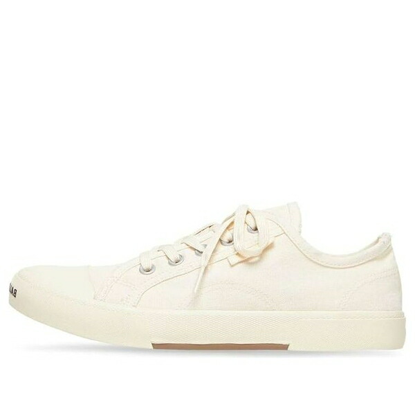 Balenciaga バレンシアガ レディース スニーカー 【(WMNS) Balenciaga Paris Low Top Sneakers 'White Destroyed Cotton and White Rubber' 688757W3RC59090】 サイズ US_7(24.0cm)|asty
