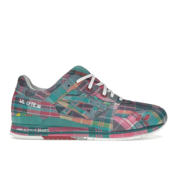 ASICS アシックス メンズ スニーカー  【ASICS Gel-Lyte III \u002707 Remastered Comme des Gar§ons SHIRT Pink Plaid】  大きさ US_9.5(27.5糎) Pink