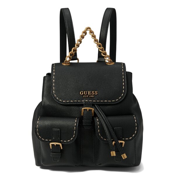ゲス レディース バックパック リュックサック バッグ No Limit Flap Backpack Black 在庫有